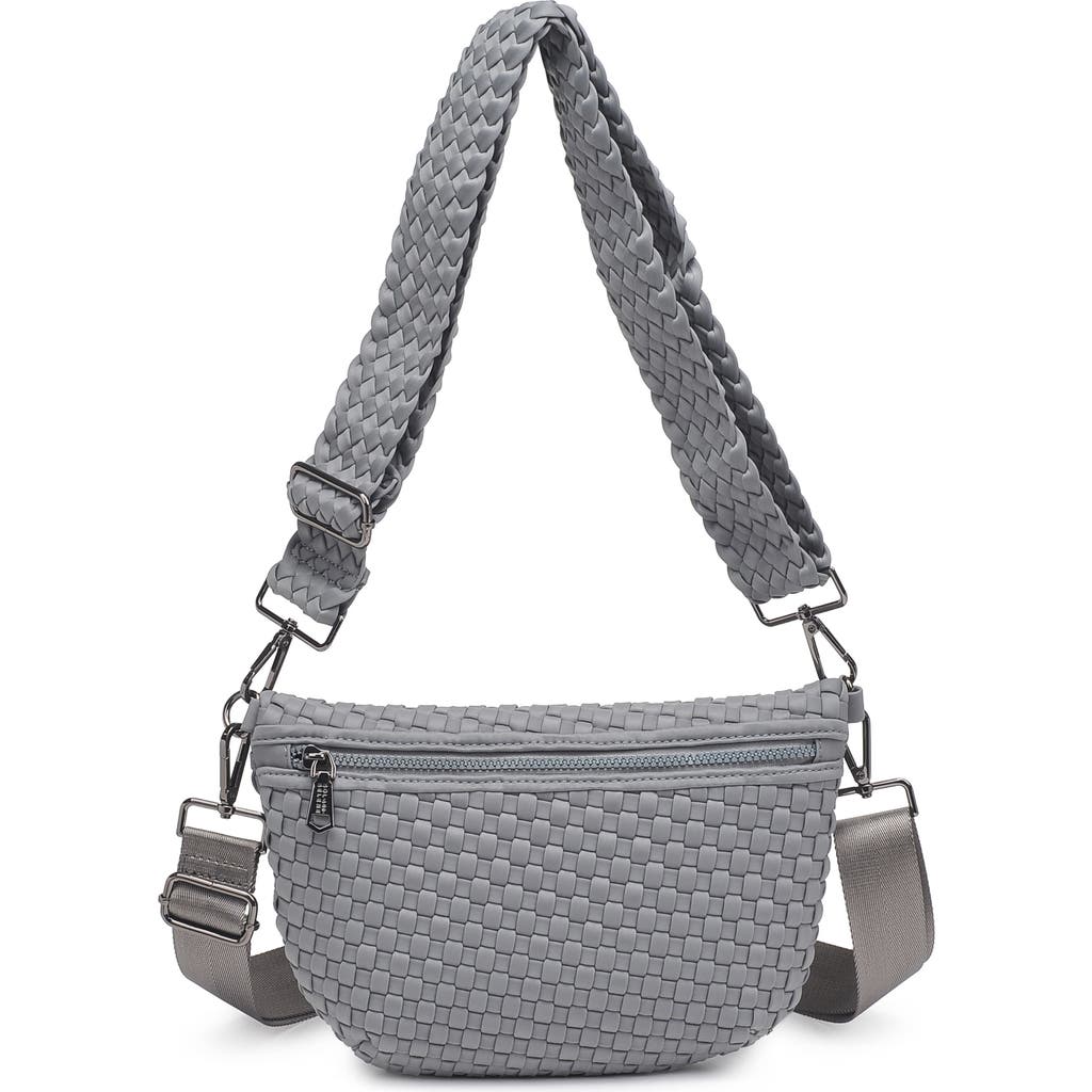 Sol And Selene Ethereal - Woven Neoprene Crossbody Bag In Grey