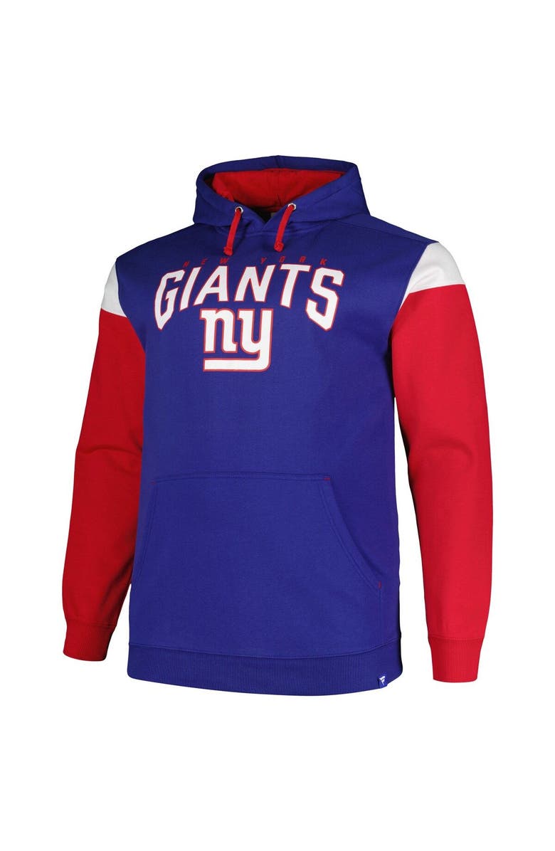 PROFILE Men's Profile Royal New York Giants Big & Tall Trench Battle Pullover Hoodie, Alternate, color,