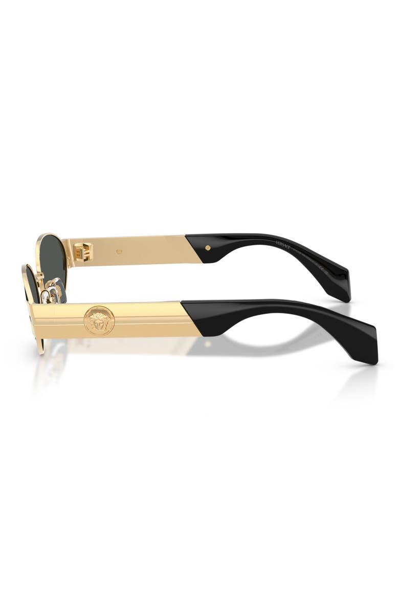 55mm Oval Sunglasses, Alternate, color, GOLD VERSACE / DARK GREY