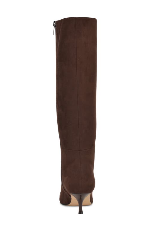 Nine West Havier Knee High Kitten Heel Boot In Brown