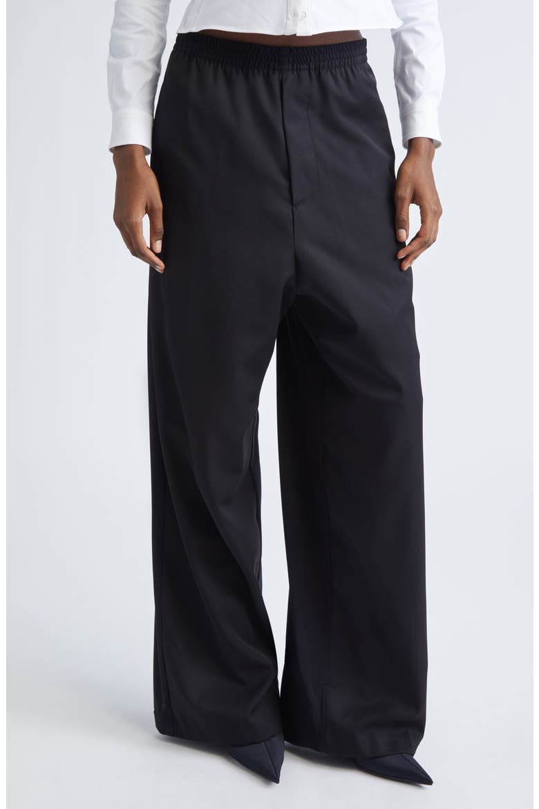 Wool Tailored Pants, Main, color, 1000 BLACK