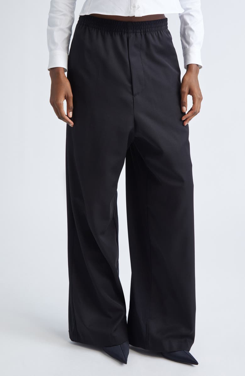 Balenciaga Wool Tailored Pants, Main, color, 1000 Black