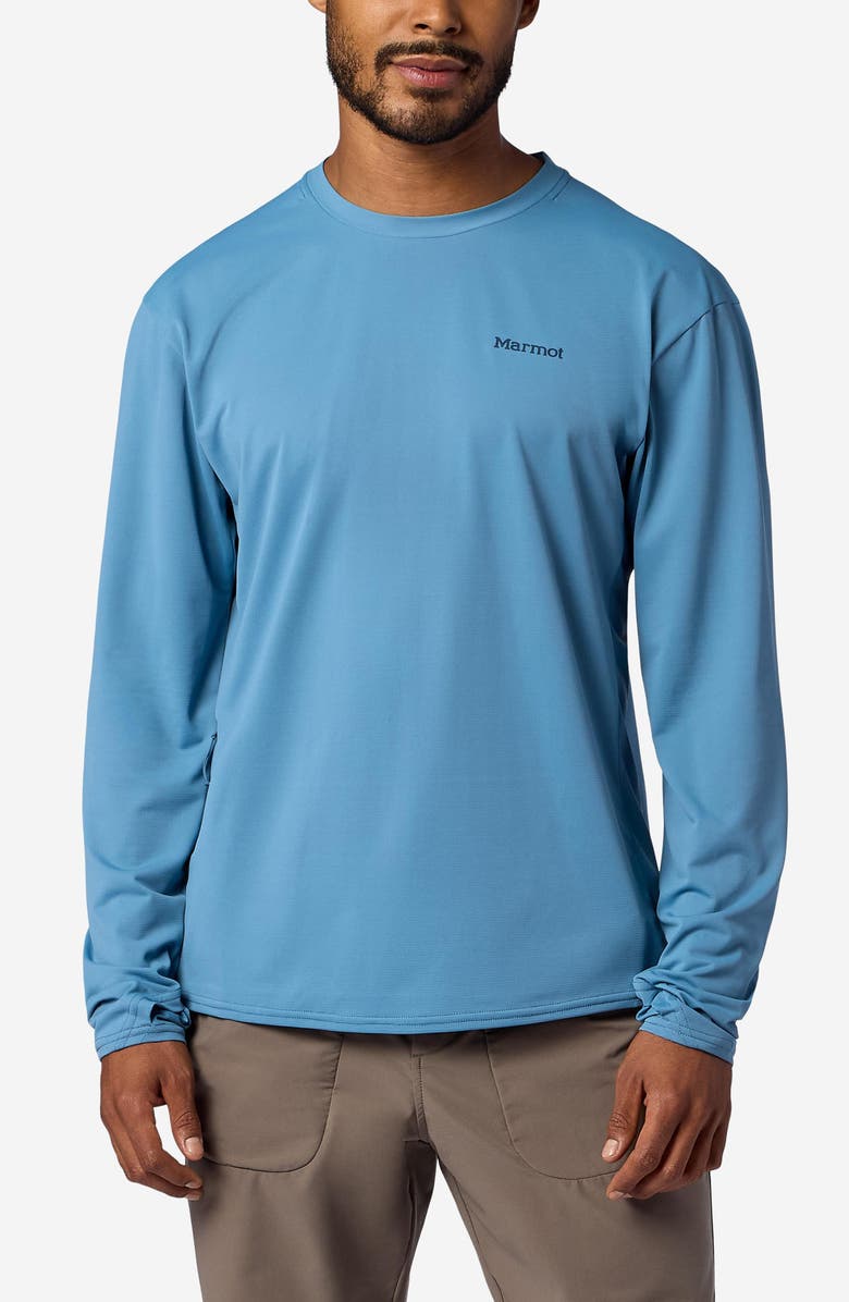 Marmot AirExchange SolarShield UPF Long Sleeve Crewneck T-Shirt, Main, color, Summer Storm