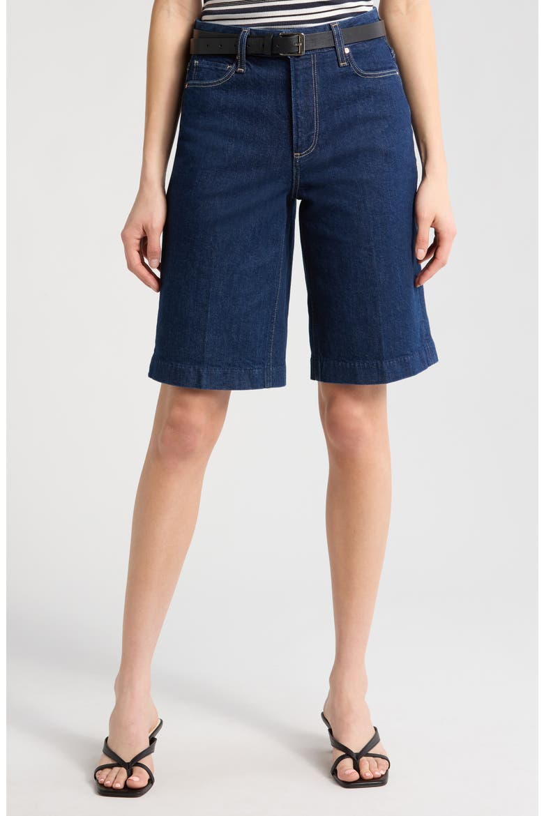 Cadee Denim Bermuda Shorts, Main, color, CASA