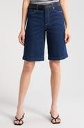 PAIGE Cadee Denim Bermuda Shorts