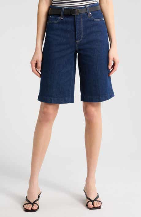 PAIGE Cadee Denim Bermuda Shorts