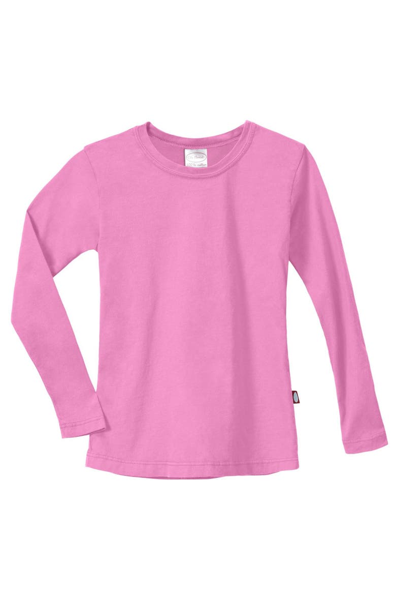 Baby Girls Long Sleeve Soft 100% Cotton Jersey T-Shirt, Alternate, color, Medium Pink