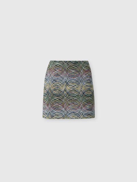 Space-dye Viscose Lamé Mini Skirt