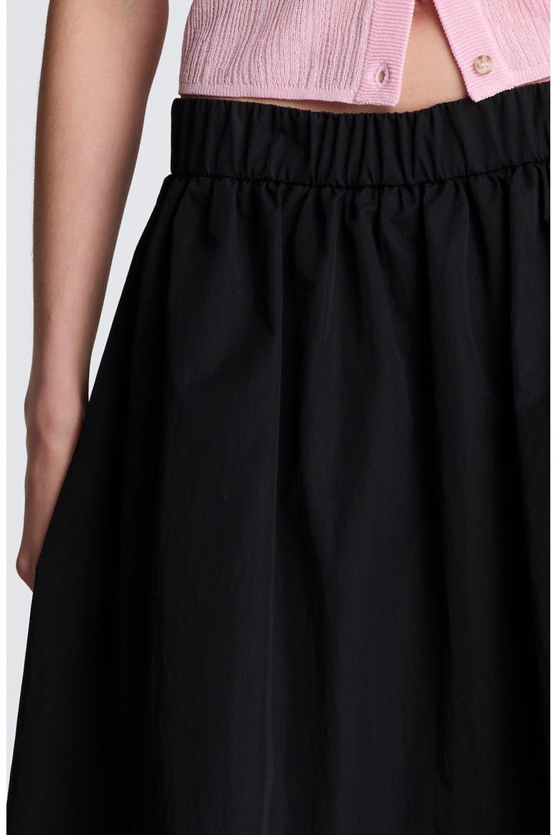 Bubble Midi Skirt, Alternate, color, BLACK