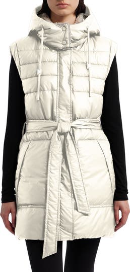 Fur lined puffer vest deals