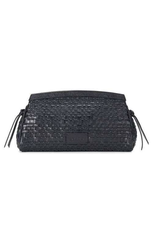 Staud Maude Convertible Leather Clutch In Black