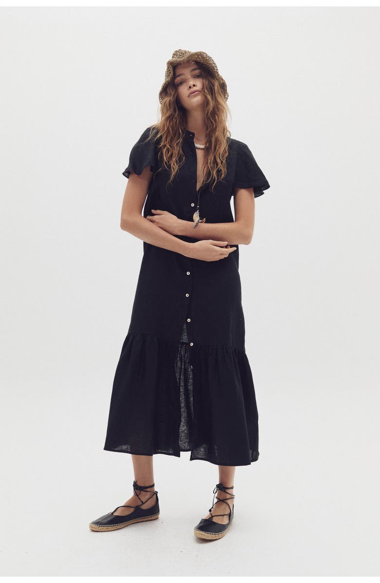 LANHTROPY Willow Linen Dress, Alternate, color, 