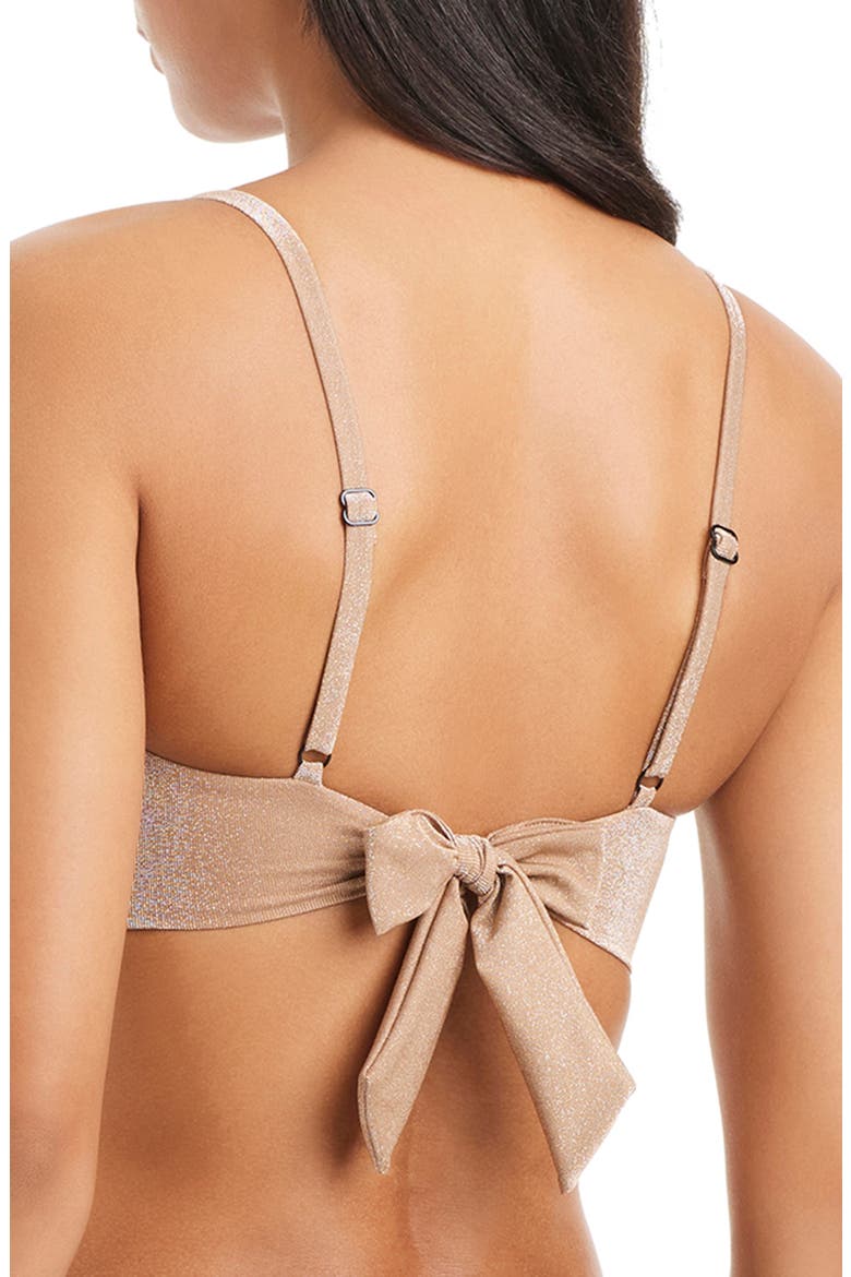 Metallic Swim Top, Alternate, color, TOASTED COCONUT