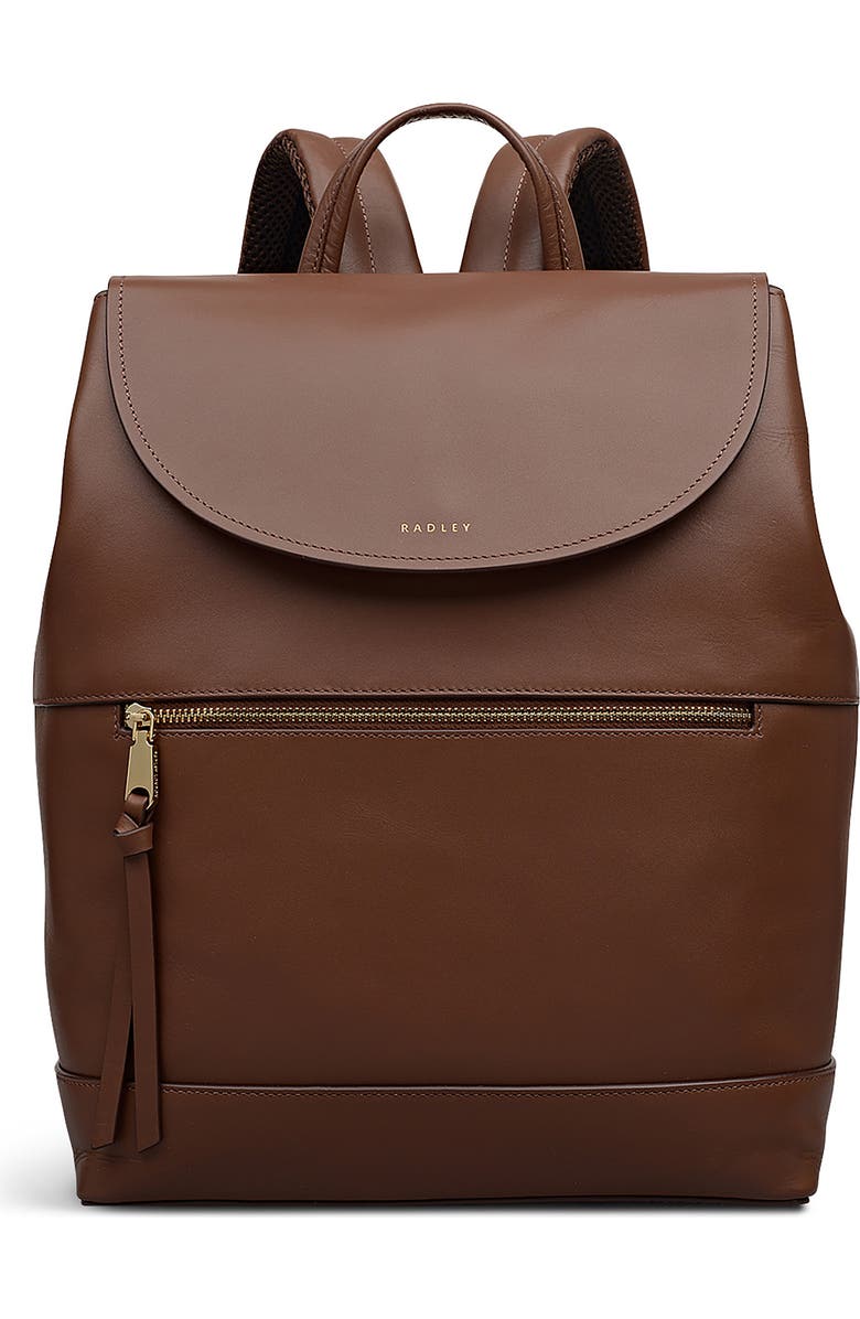Radley Albion Street Leather Backpack, Main, color, Chocolate