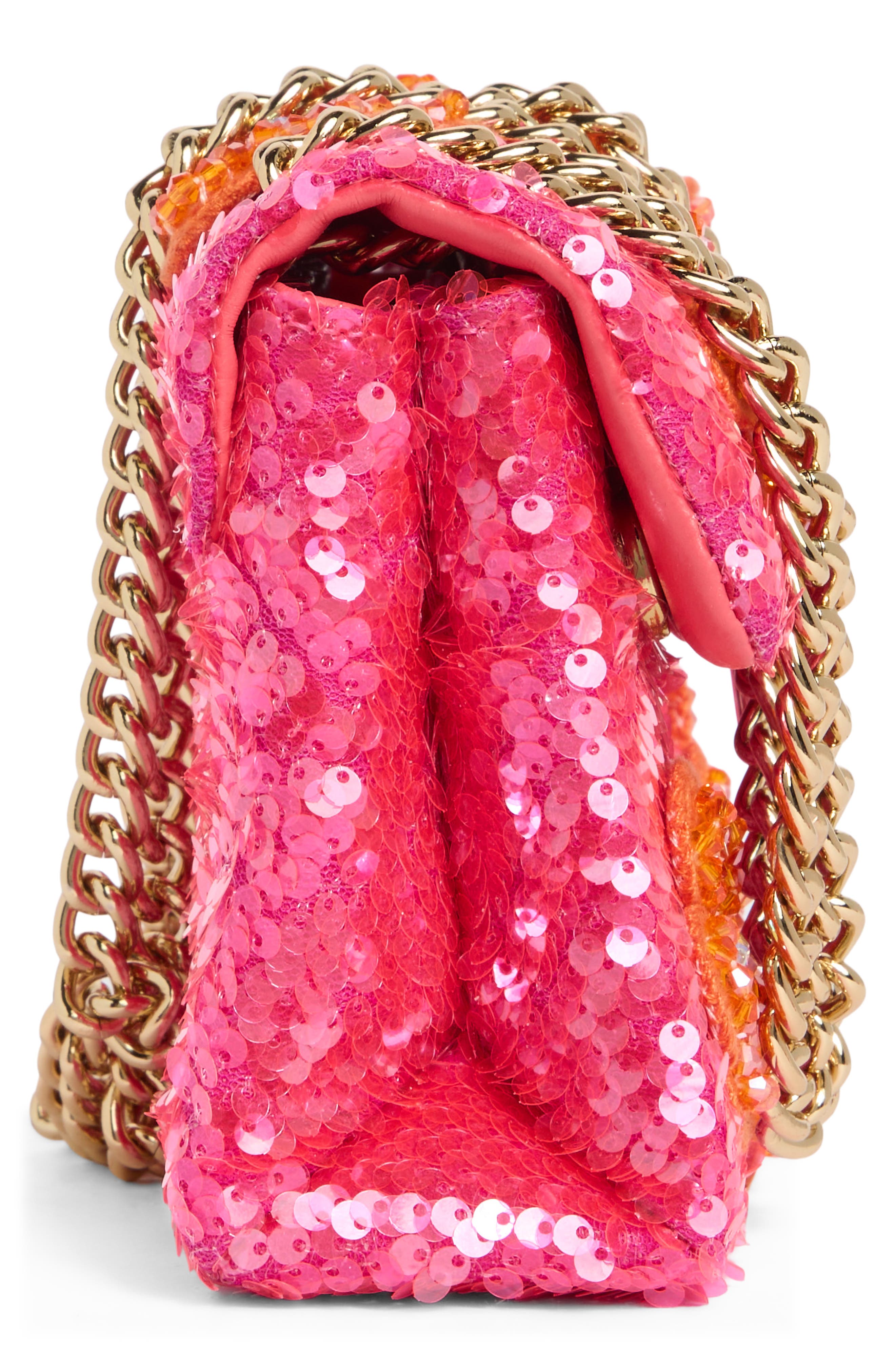 Kurt Geiger London Mini Brixton Sequin Crossbody Bag, Alternate, color, Open Pink