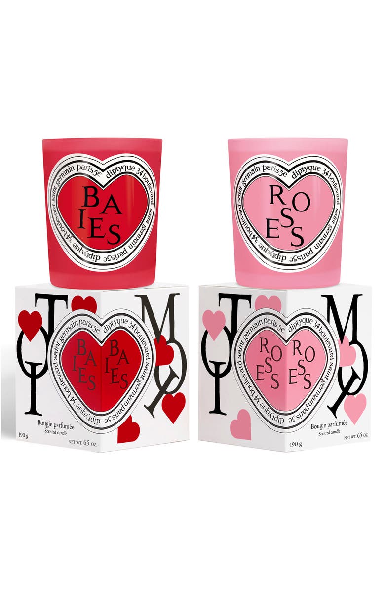 Diptyque Baies (Berries) and Roses Duo - Classic Candles, Alternate, color,