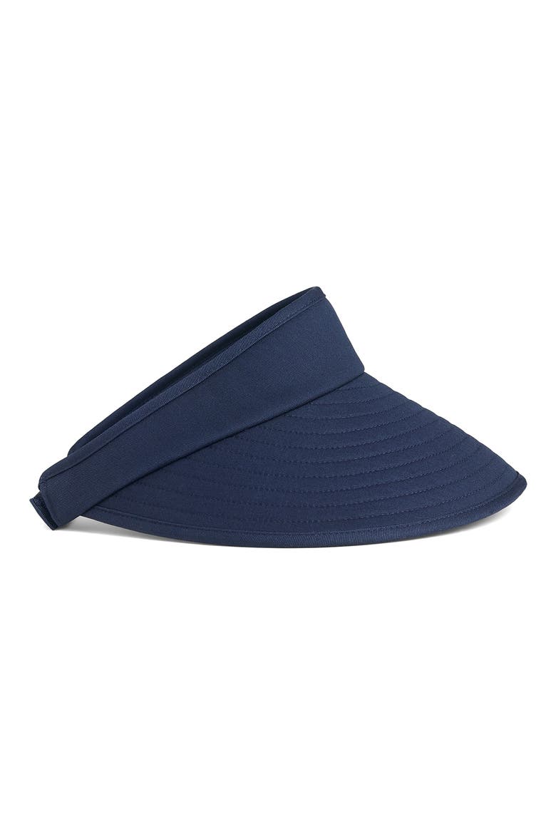 Wide Brim Twill Visor, Alternate, color, NAVY
