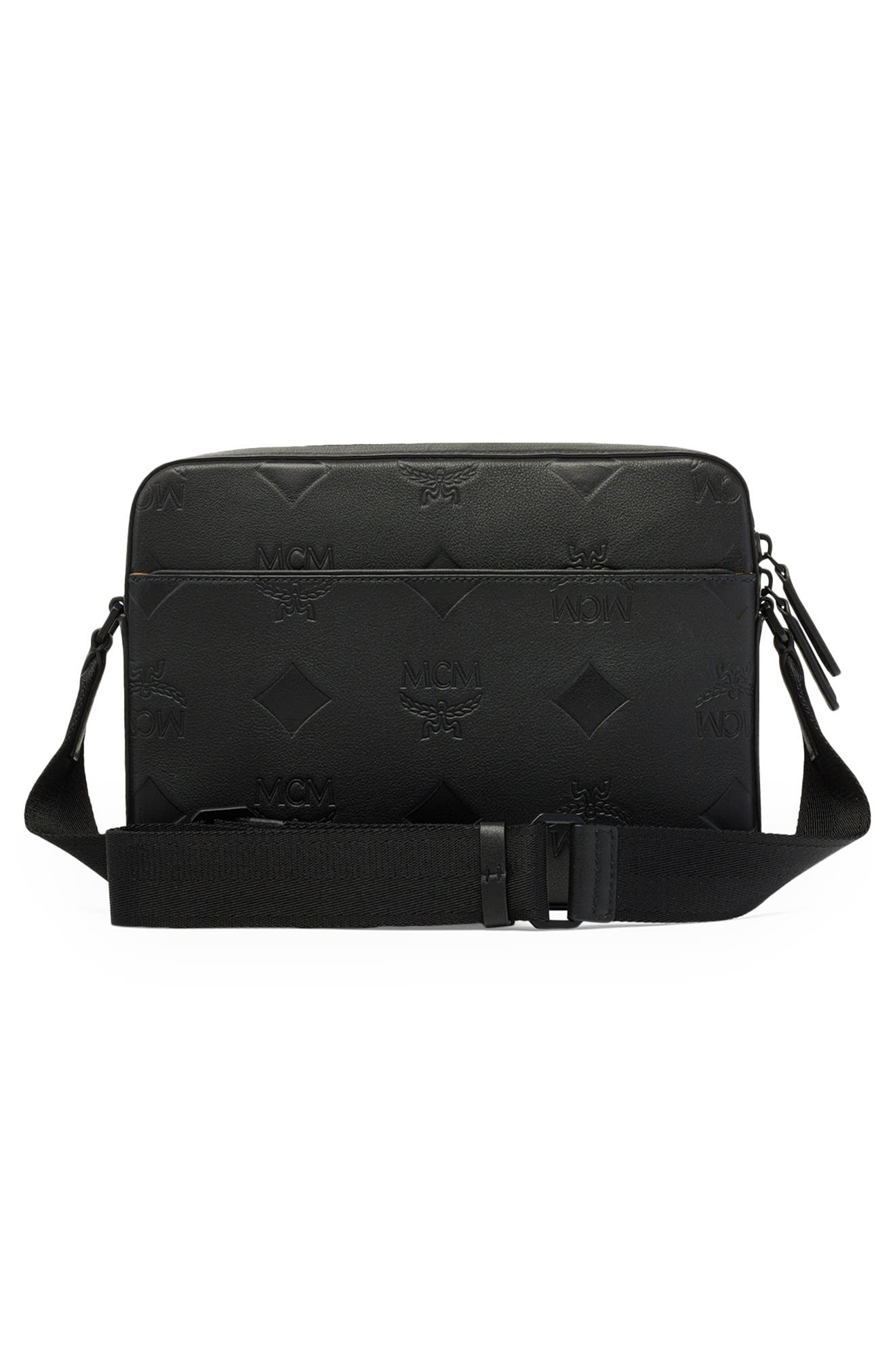 MCM Medium Aren Leather Crossbody Bag, Alternate, color, 