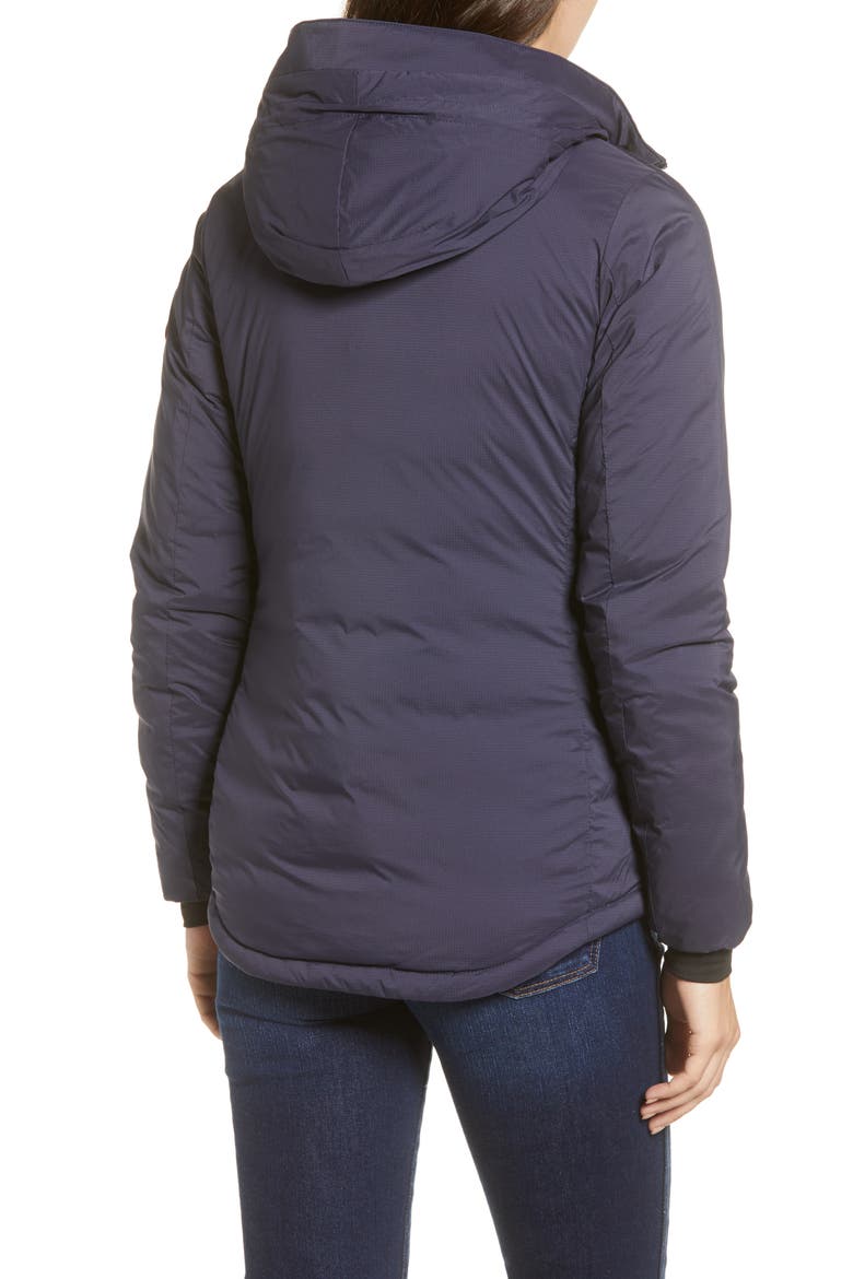 Camp Down Hooded Water Resistant Jacket, Alternate, color, NAVY
