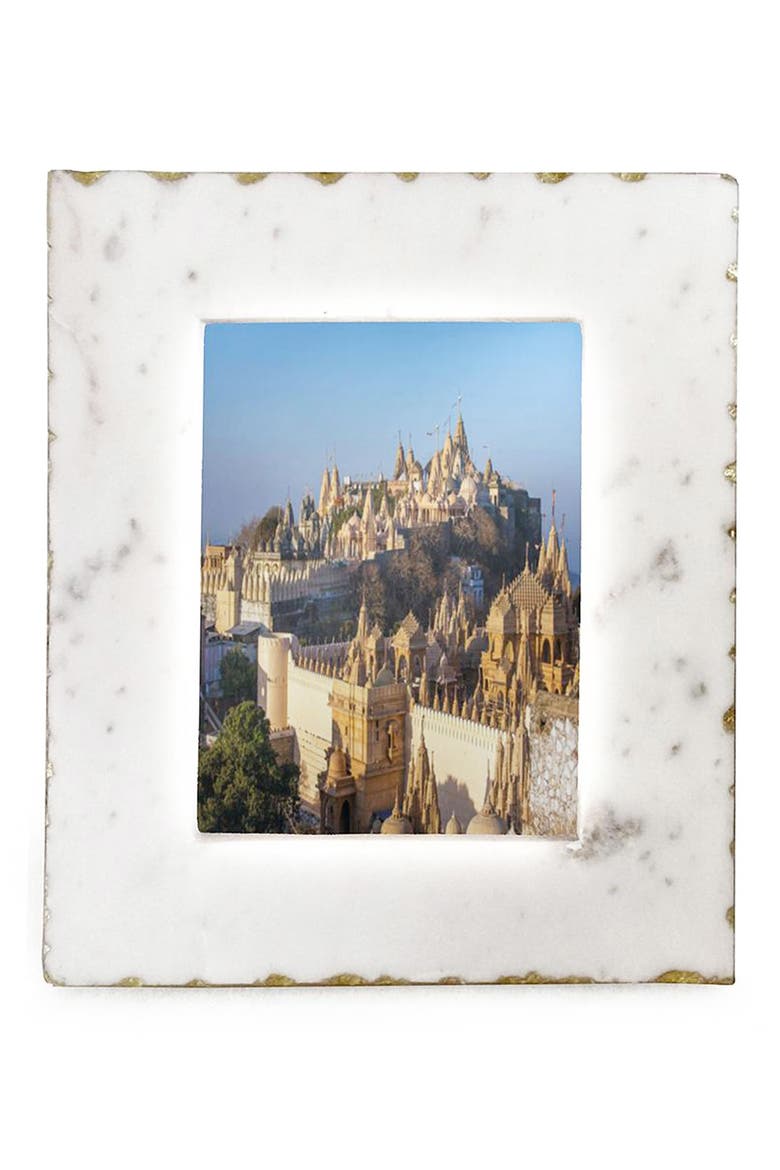 Claire Marble Picture Frame, Main, color, WHITE