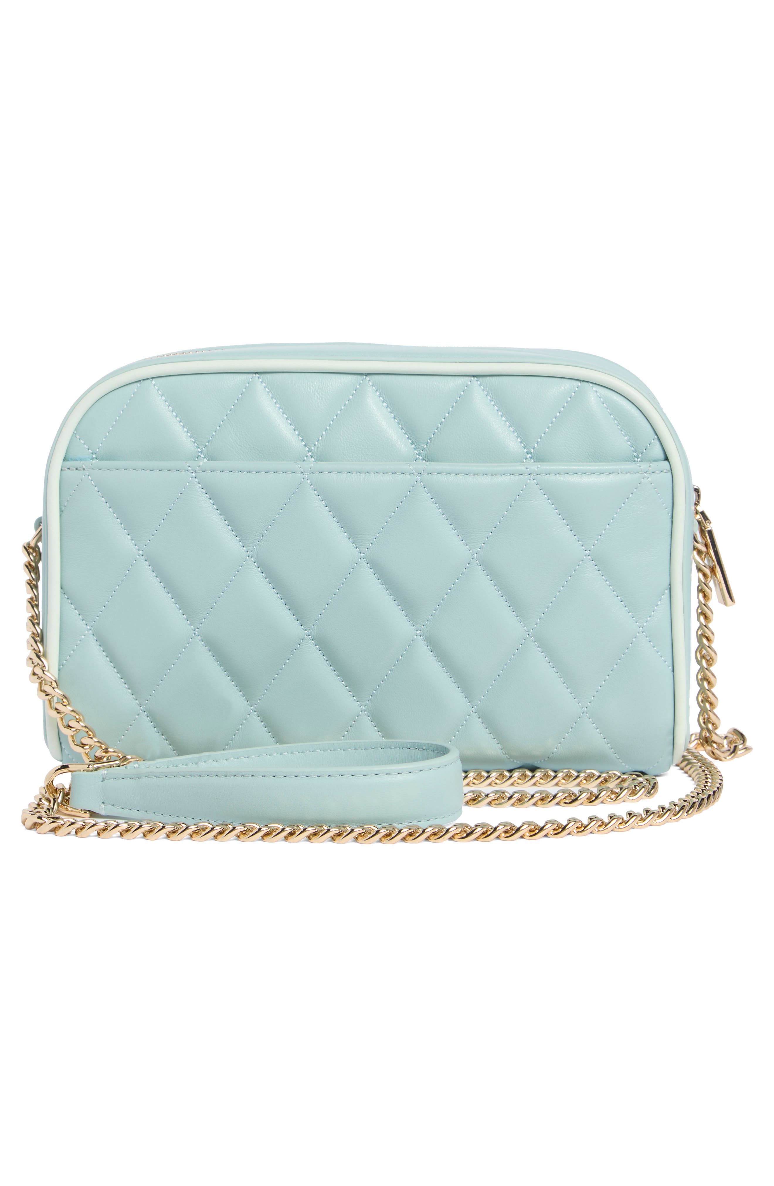 Kate Spade New York care colorblock diamond quilt leather crossbody bag, Alternate, color, Wild Sage Multi