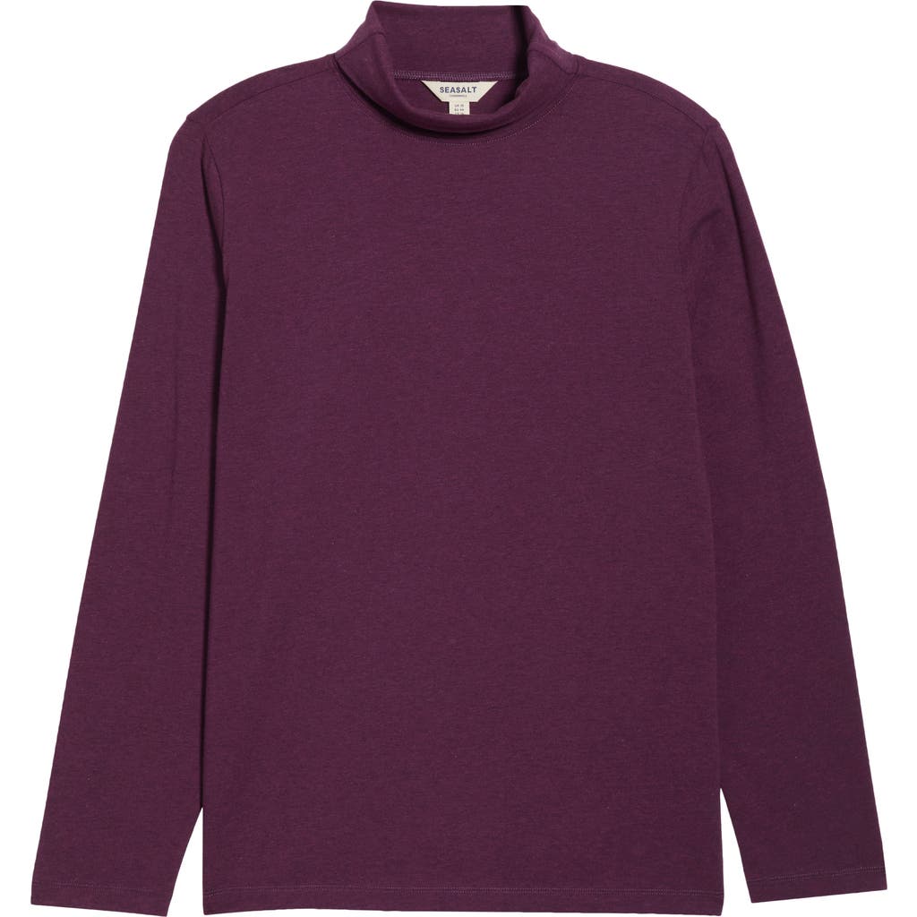 Seasalt Cornwall Landing Turtleneck Stretch Organic Cotton Top In Multi
