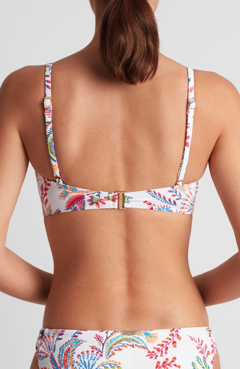 Lauren Ralph Lauren Underwire Twist Front Bikini Top, Alternate, color, White Multi