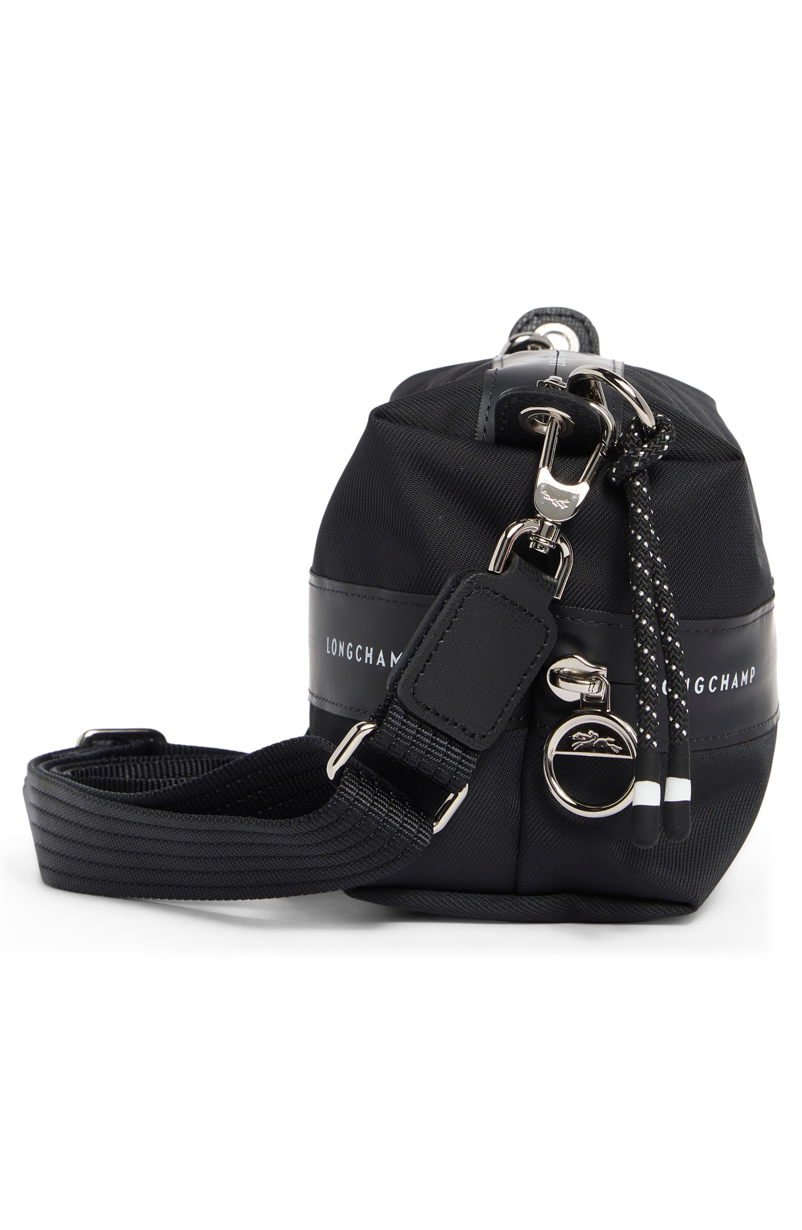 Longchamp Extra Small Le Pliage Energy Canvas Crossbody Bag, Alternate, color, Black