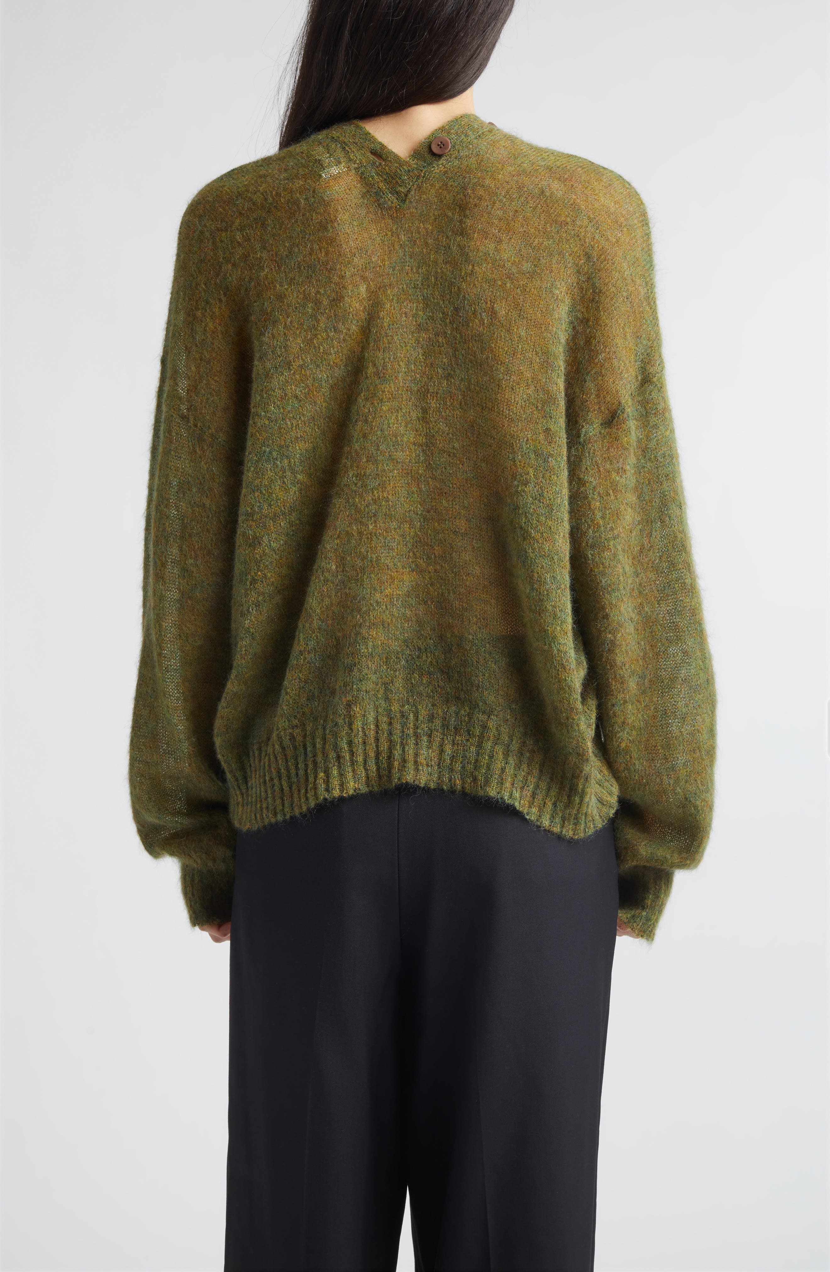 Melange Mohair & Wool Cardigan - image 2