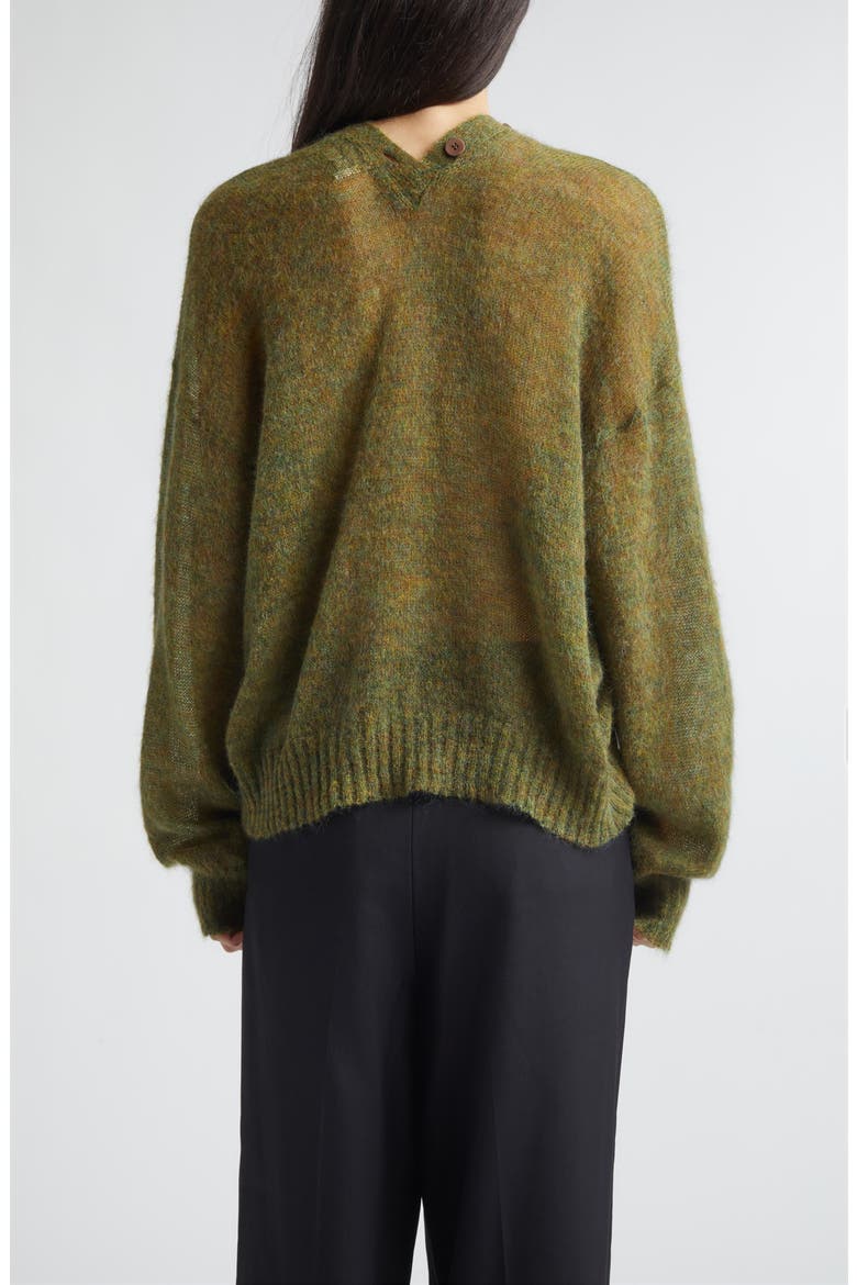 Mélange Mohair & Wool Cardigan, Alternate, color, GREEN