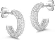 GLAZE JEWELRY Small Pavé Huggie Hoop Earrings