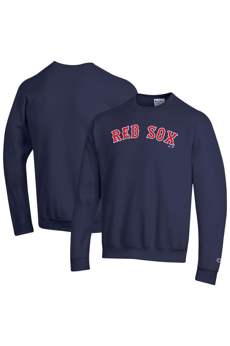 Men's Champion Navy Boston Red Sox Powerblend Wordmark Sweatshirt, Main, color, Navy
