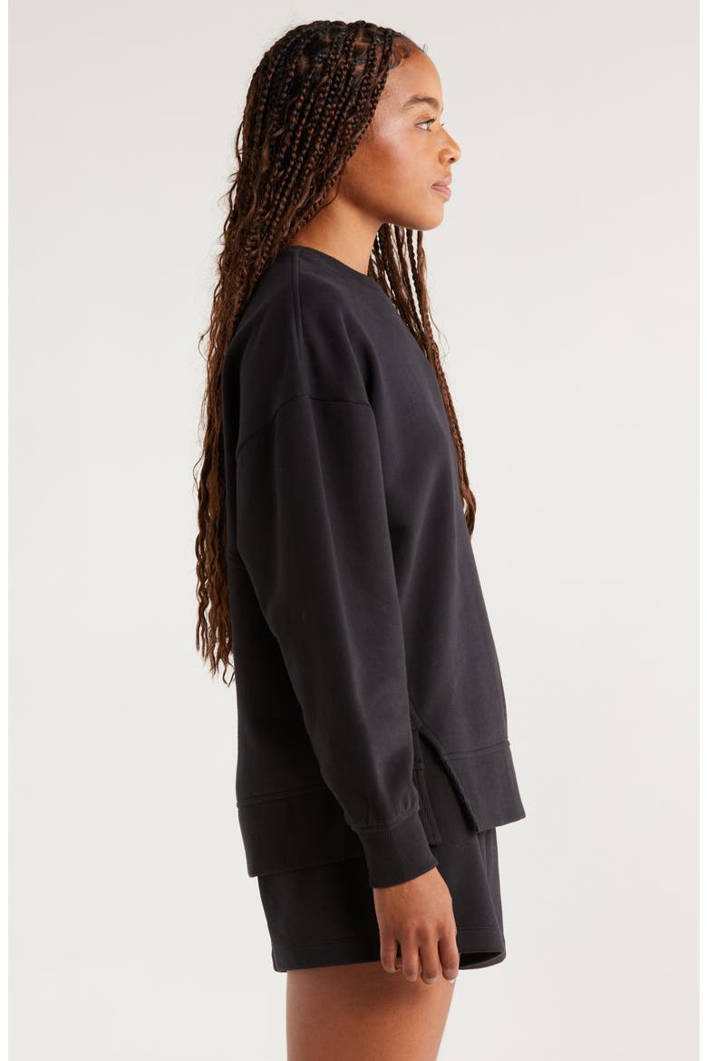Ultracozy Fleece Relaxed Sweatshirt, Alternate, color, BLACK