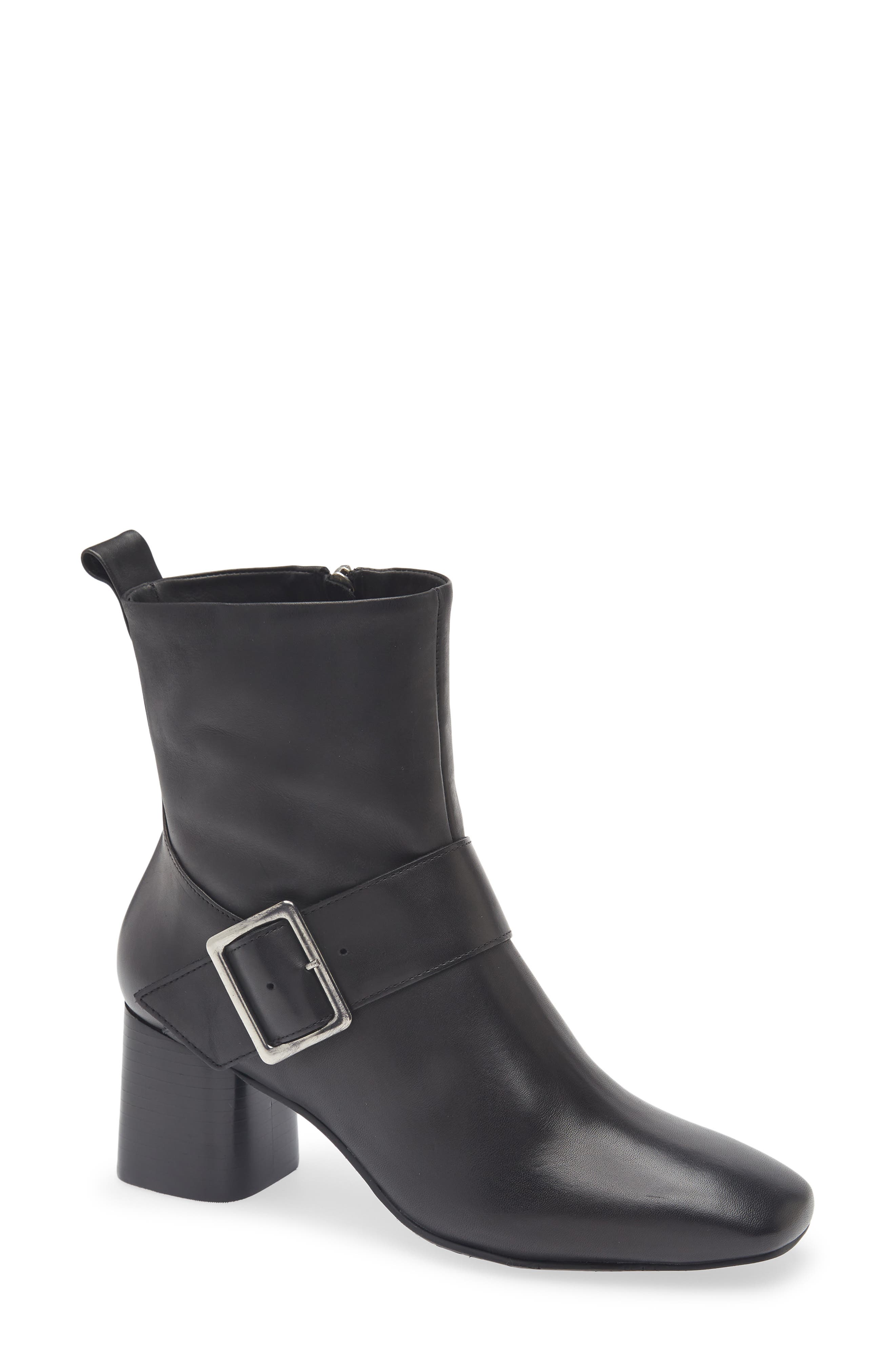 Chocolat Blu Dutch Bootie, Main, color, Black Leather