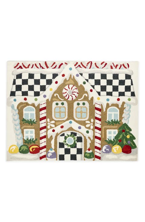 Christmas Gingerbread House Indoor Rug