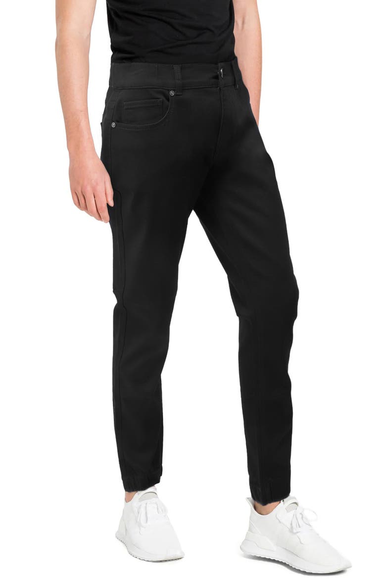 Slim Fit Jogger Jeans, Alternate, color, BLACK