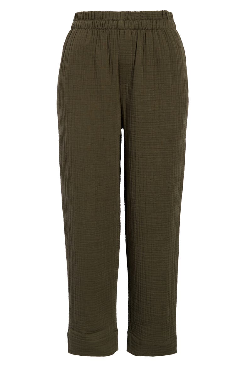 Huston Lightspun Pull-On Tapered Crop Pants, Alternate, color, DRIED OLIVE