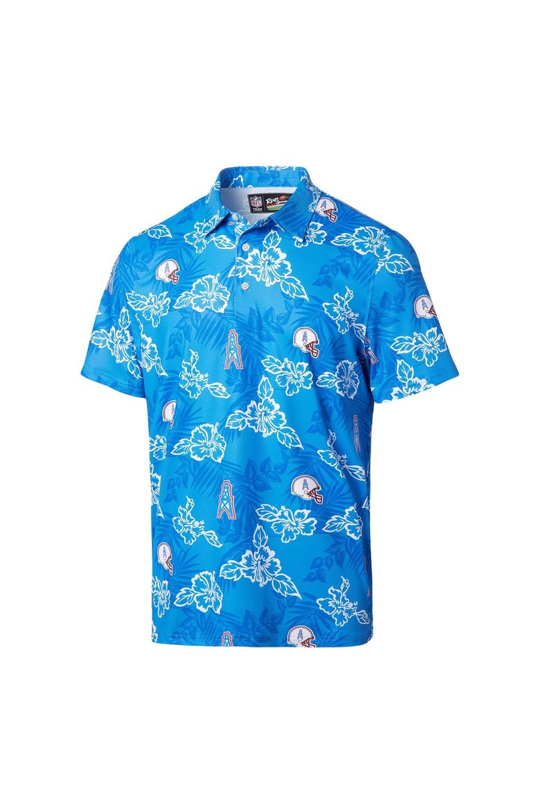 Men's Reyn Spooner Light Blue Houston Oilers Throwback Pua Performance Polo, Alternate, color, Light Blue