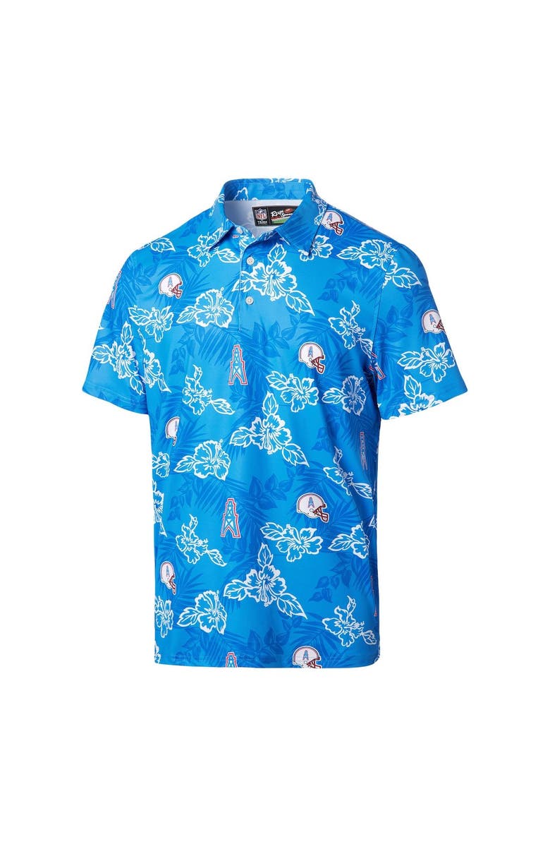 Reyn Spooner Men's Reyn Spooner Light Blue Houston Oilers Throwback Pua Performance Polo, Alternate, color, Light Blue