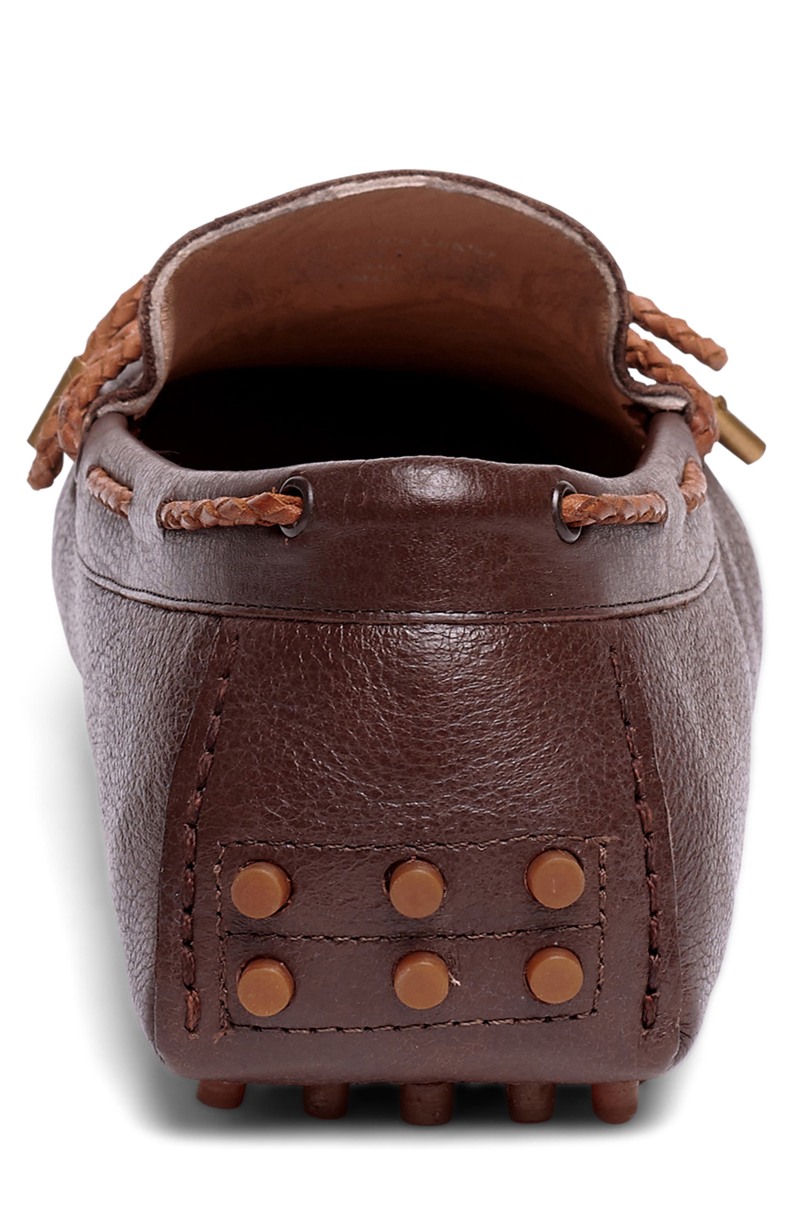CARLOS SANTANA SFO Leather Driver, Alternate, color, Dark Brown