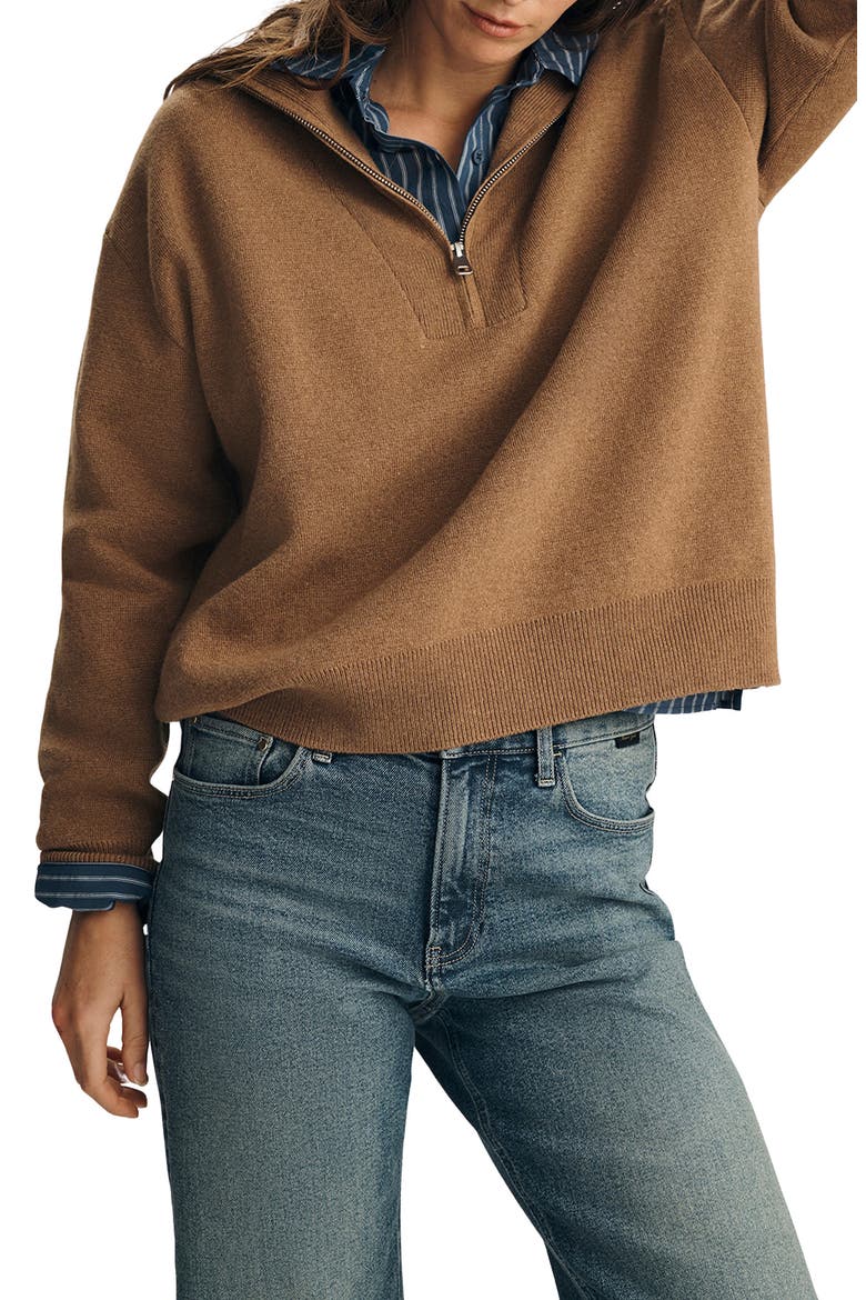 Half Zip Polo Sweater, Main, color, KELP