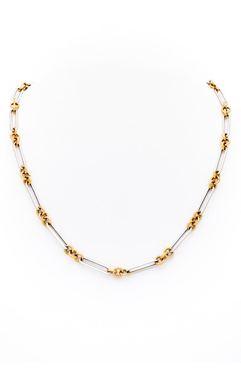 Stephanie Windsor Two-Tone Trombone Chain Necklace, Main, color, 