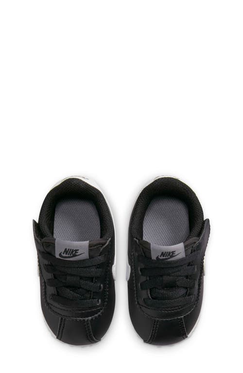 Nike Baby Black Cortez Easyon Sneakers In Black/white/cool Grey