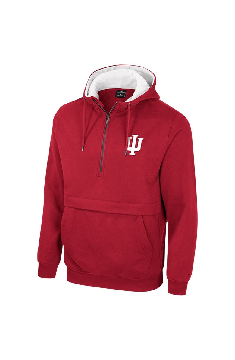 COLOSSEUM Men's Colosseum Crimson Indiana Hoosiers Half-Zip Hoodie, Alternate, color, Crimson