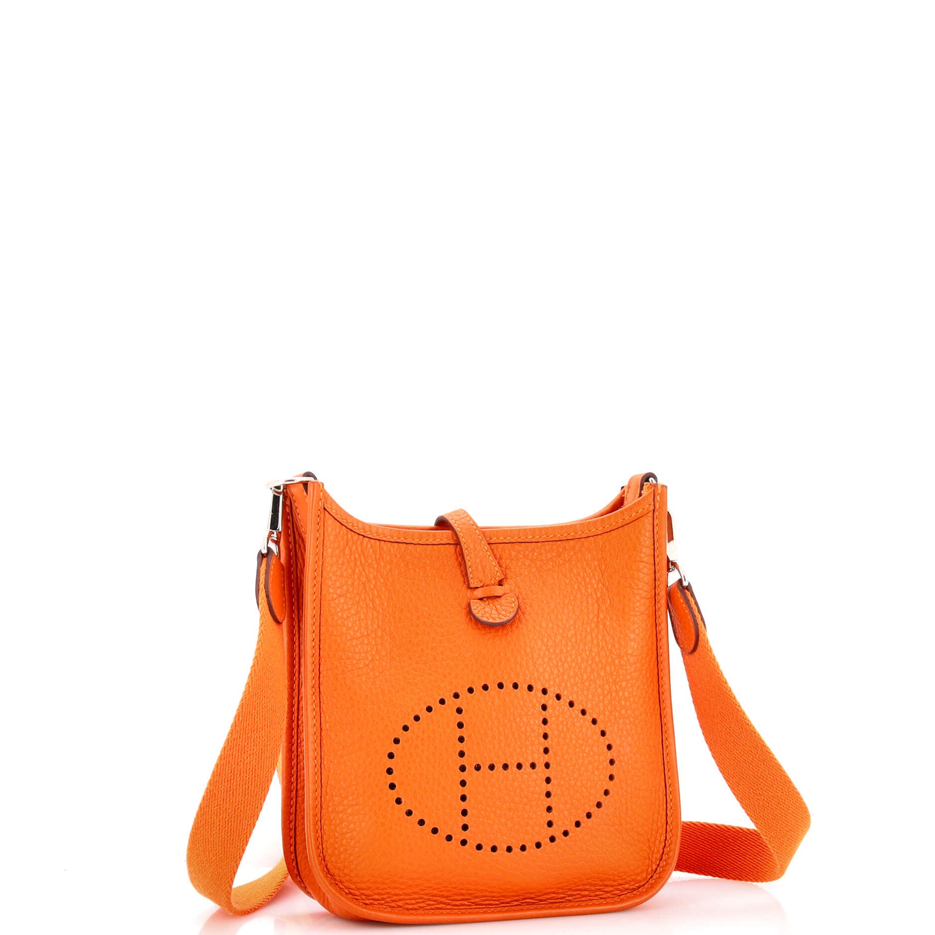 Pre-Owned Hermes Evelyne Bag Gen III Clemence TPM, Alternate, color, Orange H
