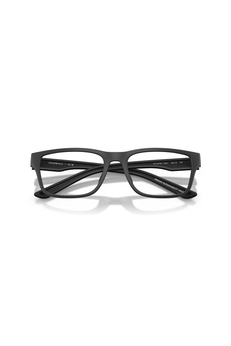 56mm Rectangle optical glasses, Alternate, color, Black