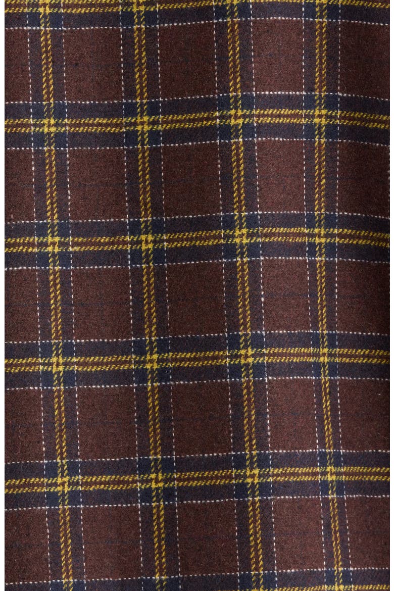 Scobello Plaid Flannel Button-Up Shirt, Alternate, color, MAROON