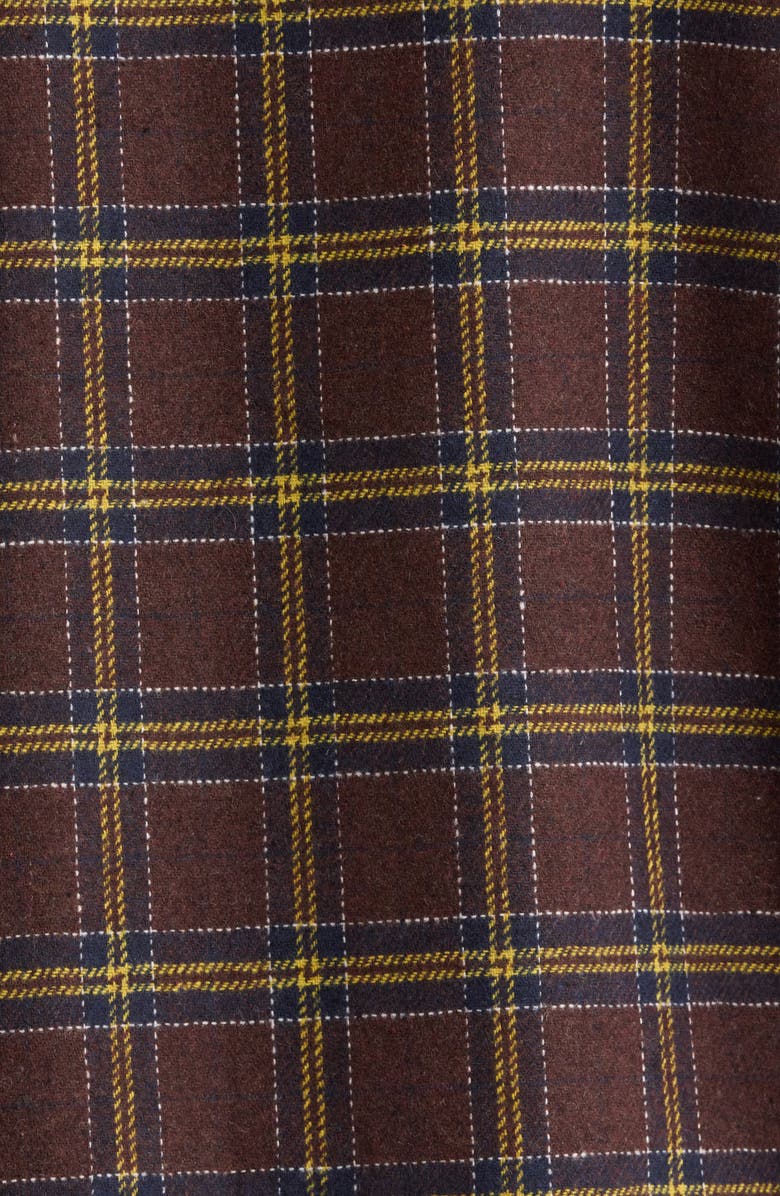 SANTO STUDIO Scobello Plaid Flannel Button-Up Shirt, Alternate, color, Maroon