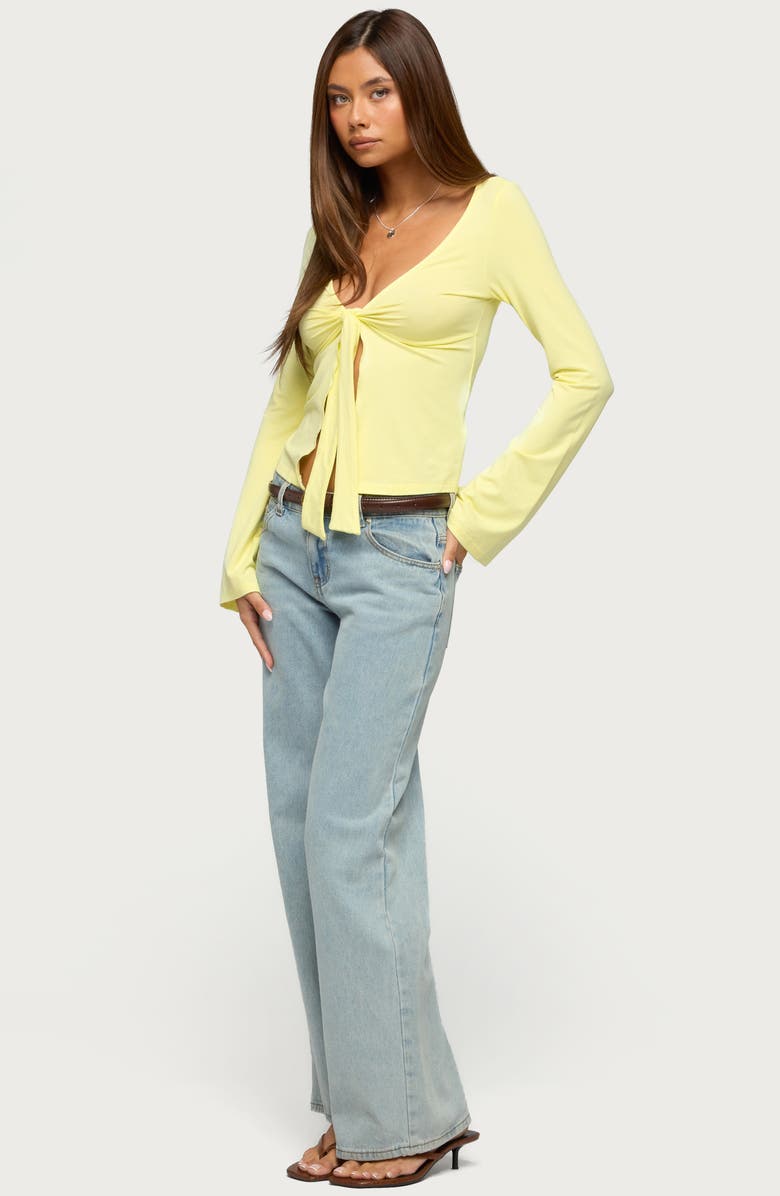EDIKTED Scarlette Tie Front Top, Alternate, color,