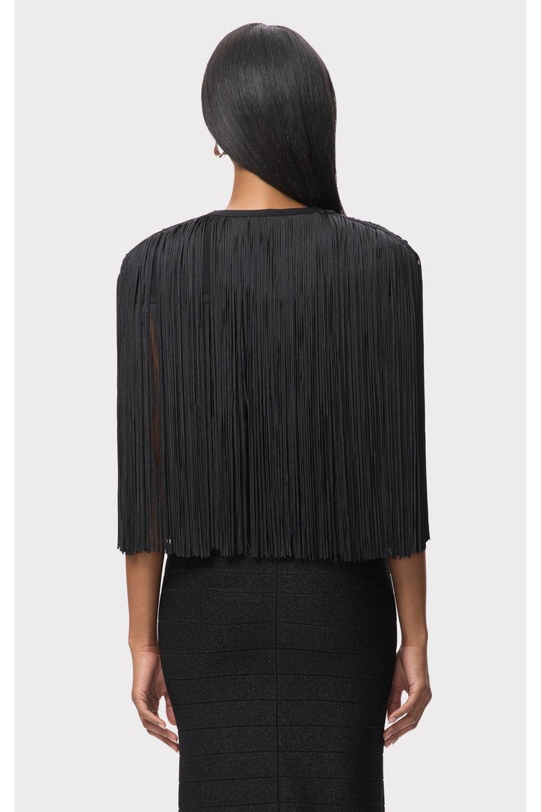 Icon Fringe Cape, Alternate, color, BLACK